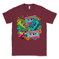 Burgundy 90's country cassette tapes Classic Tee - Zillion Design Studio