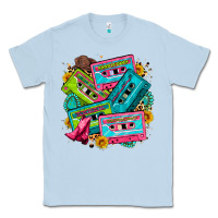Dusty Blue 90's country cassette tapes Classic Tee - Zillion Design Studio
