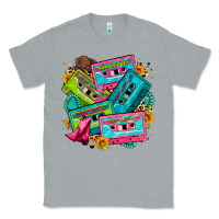 Heather Grey 90's country cassette tapes Classic Tee - Zillion Design Studio