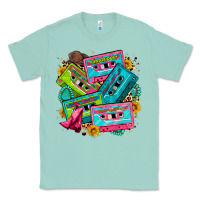 Seafoam 90's country cassette tapes Classic Tee - Zillion Design Studio