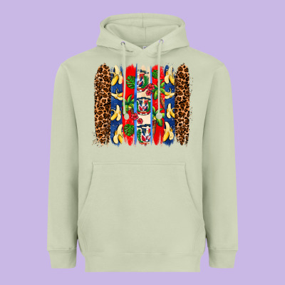 Dominican Republic Brushstrokes Heavyweight Hoodie Designed By Adodesignshop