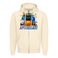 Sandshell Black Cat Apothecary Zipper Hoodie - texasbilliewilder
