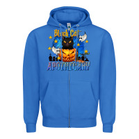 True Royal Black Cat Apothecary Zipper Hoodie - texasbilliewilder