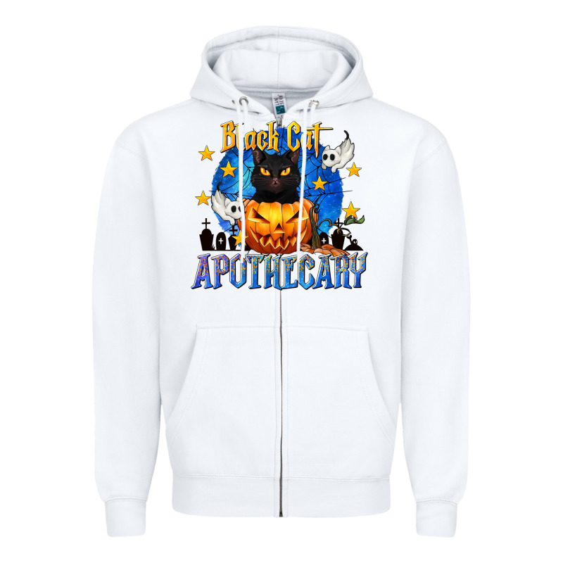 Black Cat Apothecary Zipper Hoodie by texasbilliewilder | Teevron