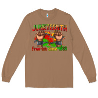 Toasted Coconut juneteenth free ish since 1865 Long Sleeve Tee - texasbilliewilder