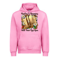 Fuchsia Pink reading is dreaming with your eyes open Urban Hoodie - NancyCooperArtShop