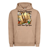 Pigment Burro reading is dreaming with your eyes open Urban Hoodie - NancyCooperArtShop