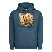 Pigment Midnight Navy reading is dreaming with your eyes open Urban Hoodie - NancyCooperArtShop