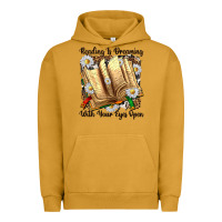 Pigment Peanut Butter reading is dreaming with your eyes open Urban Hoodie - NancyCooperArtShop