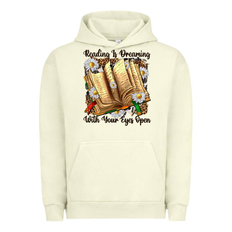 Reading Is Dreaming With Your Eyes Open Urban Hoodie by NancyCooperArtShop | Teevron