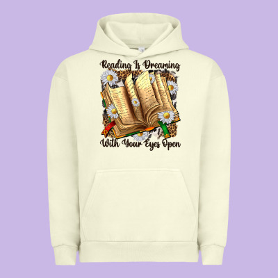 Reading Is Dreaming With Your Eyes Open Urban Hoodie Designed By Nancycooperartshop