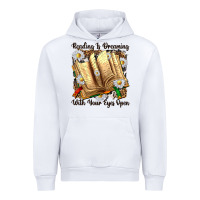 White reading is dreaming with your eyes open Urban Hoodie - NancyCooperArtShop