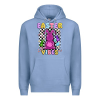 Colony Blue easter vibes peep faux sequin Premium Hoodie - MaliasSmallBusiness