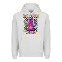 Dove Grey easter vibes peep faux sequin Premium Hoodie - MaliasSmallBusiness