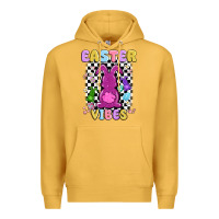 Mustard easter vibes peep faux sequin Premium Hoodie - MaliasSmallBusiness