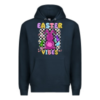Navy easter vibes peep faux sequin Premium Hoodie - MaliasSmallBusiness