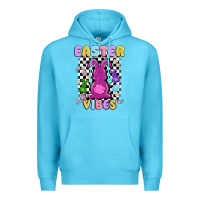 Ocean Blue easter vibes peep faux sequin Premium Hoodie - MaliasSmallBusiness