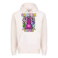 Pale Pink easter vibes peep faux sequin Premium Hoodie - MaliasSmallBusiness