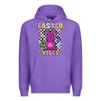 Purple easter vibes peep faux sequin Premium Hoodie - MaliasSmallBusiness