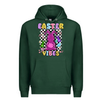 Sports Green easter vibes peep faux sequin Premium Hoodie - MaliasSmallBusiness