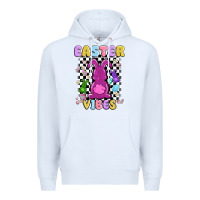 White easter vibes peep faux sequin Premium Hoodie - MaliasSmallBusiness