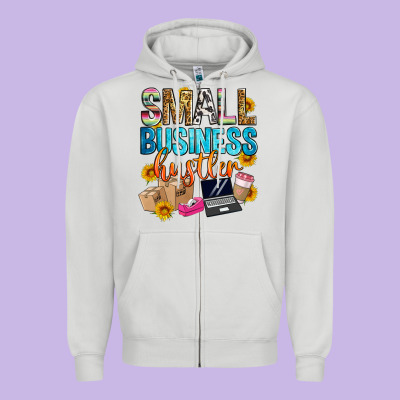 Small Business Hustler Zipper Hoodie Designed By Zillion Design Studio
