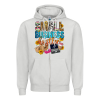 Dove Grey small business hustler Zipper Hoodie - Zillion Design Studio