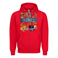 Red small business hustler Zipper Hoodie - Zillion Design Studio