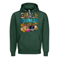 Sports Green small business hustler Zipper Hoodie - Zillion Design Studio