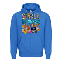 True Royal small business hustler Zipper Hoodie - Zillion Design Studio