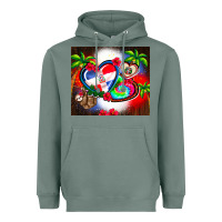 Sage dominican republic  leopard Heavyweight Hoodie - AdoDesignShop