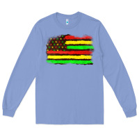 Colony Blue juneteenth flag Long Sleeve Tee - texasbilliewilder