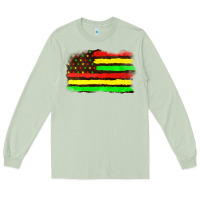 Matcha juneteenth flag Long Sleeve Tee - texasbilliewilder