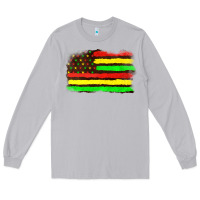 Moon Dust juneteenth flag Long Sleeve Tee - texasbilliewilder