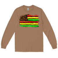 Toasted Coconut juneteenth flag Long Sleeve Tee - texasbilliewilder