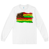 White juneteenth flag Long Sleeve Tee - texasbilliewilder
