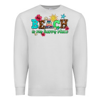 Dove Grey beach is my happy place Premium Sweatshirt - AdoDesignShop