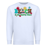 White beach is my happy place Premium Sweatshirt - AdoDesignShop