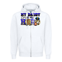 My Daddy Is My Hero Police Zipper Hoodie | Teevron