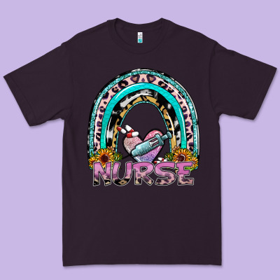 Nurse Rainbow Premium Tee Designed By Sublimationcraftshop