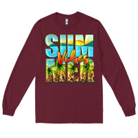 Burgundy summer vibes Long Sleeve Tee - Zillion Design Studio