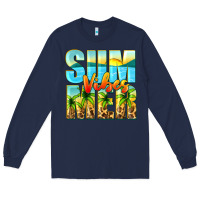 Navy summer vibes Long Sleeve Tee - Zillion Design Studio