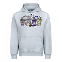 Heather Grey skeleton coffee cups Urban Hoodie - NancyCooperArtShop