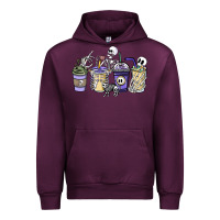 Mauve Wine skeleton coffee cups Urban Hoodie - NancyCooperArtShop