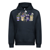 Navy skeleton coffee cups Urban Hoodie - NancyCooperArtShop