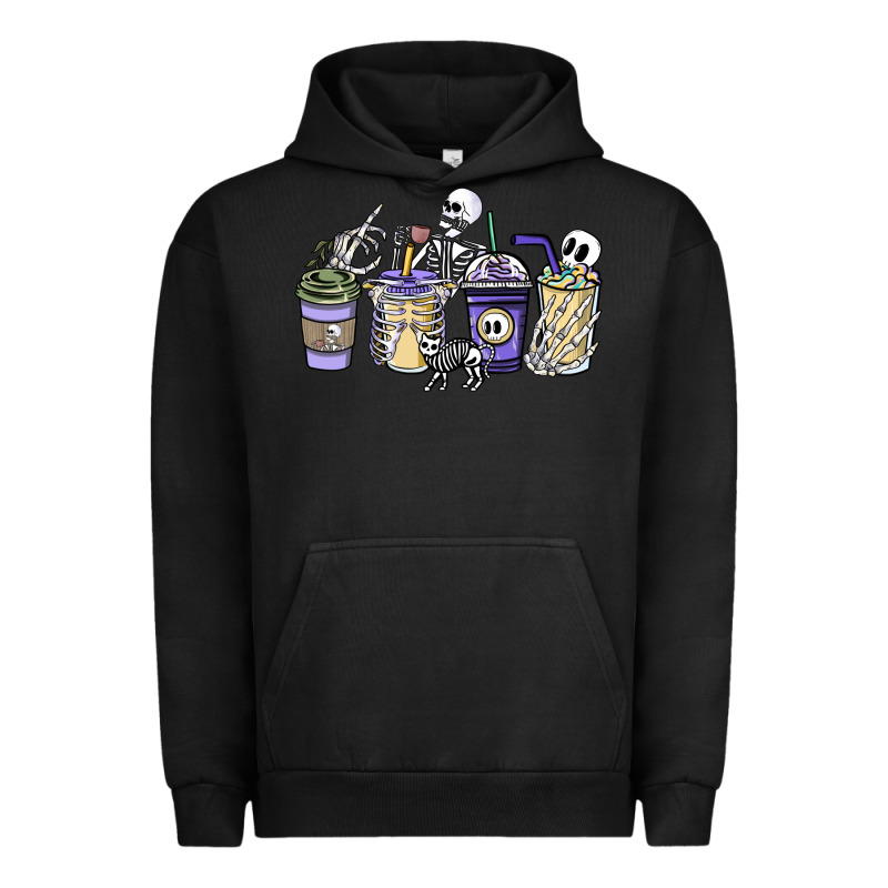 Skeleton Coffee Cups Urban Hoodie by NancyCooperArtShop | Teevron