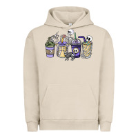 Pigment French Oak skeleton coffee cups Urban Hoodie - NancyCooperArtShop