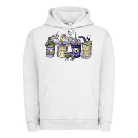 Pigment Lunar Rock skeleton coffee cups Urban Hoodie - NancyCooperArtShop