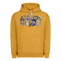 Pigment Peanut Butter skeleton coffee cups Urban Hoodie - NancyCooperArtShop