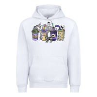 White skeleton coffee cups Urban Hoodie - NancyCooperArtShop